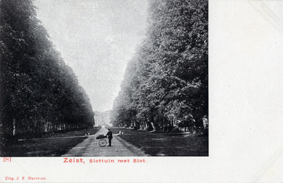 15888 Gezicht in de Nassau Odijklaan met loofbomen te Zeist uit het noordoosten.